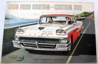 FORD Custom + 300 Car Sales Brochure LF USA 1958 #FD-C-258 9/57 - Image 1 of 4