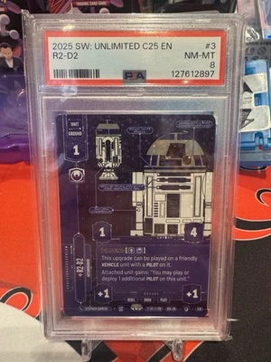 2025 STAR WARS : UNLIMITED C25 EN CONVENTION EXCLUSIVE #3 R2-D2 PSA 8 NM-MT - Image 1 of 2