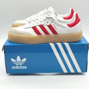 Adidas SAMBAE W Tenis Talla 6 Mujer Blanco Nube/Mejor Escarlata ID0438 NUEVO - Imagen 1 de 7