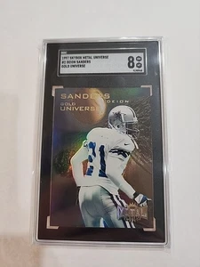 1997 METAL UNIVERSE GOLD UNIVERSE DEION SANDERS #2 SGC 8 ZL - Picture 1 of 2