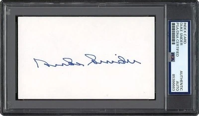 013, Duke Snider HOF, Original Autograph, Index Card, Dodgers, PSA/DNA - Image 1 of 4