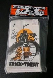 VINTAGE GAY GEM HALLOWEEN TRICK OR TREAT BAGS 50 COUNT - Picture 1 of 5