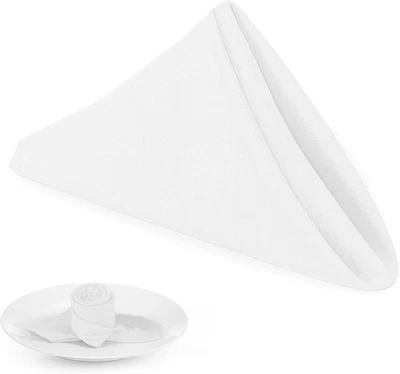 Servilletas de tela rosa de alta resistencia - 17 x 17 pulgadas sólido lavable poliéster cena... Foto 1 de 4