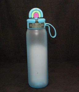 Starbucks 2025 Summer Blue Water Bottle Tumbler with Magnetic Rainbow Topper NEW - Picture 1 of 4