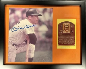 Mickey Mantle New York Yankees HOF Signed Auto 8x10 Framed Matted Photo JSA LOA - Picture 1 of 6