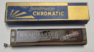 Mundharmonika The Bandmaster Chromatic De Luxe & Flat 4 Oktaven Tonart G #483 - Bild 1 von 5