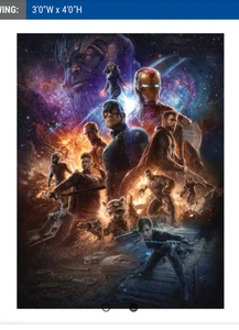 Original FATHEAD Avengers: Endgame Movie Mural Decal Sticker 96-96267 Marvel NEW - Foto 1 di 4