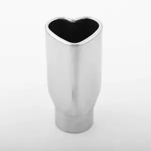 2" Inlet Heart Shaped Out Exhaust Tip 304 Stainless Steel Rolled Edge - Bild 1 von 5