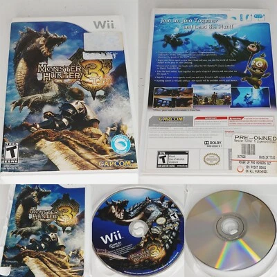 Monster Hunter 3 Tri (Nintendo Wii Video Game) Complete w/Manual - Image 1 of 4