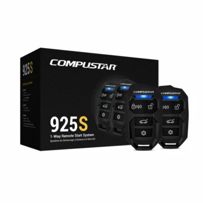 Compustar CS925S 1-сторонняя система дистанционного запуска с 2-4 кнопочными пультами дистанционного управления без ключа, 1500 футов - Изображение 1 из 3