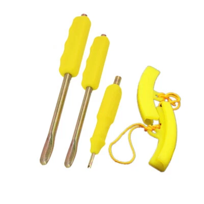 5件装摩托车更换轮胎拉杆勺轮圈保护工具套件 — 第 1/4 张图片