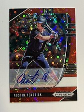 2020 Panini Prizm Draft Picks Red Prizm Auto #/99 Austin Hendrick #PDP12 AUTO