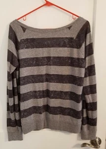 Stripped Gray Long Sleeve | Juniors Large L - Bild 1 von 2
