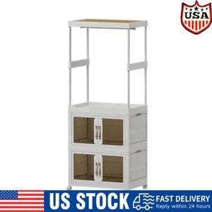 Mobile Wardrobe Large Capacity Clothes Organizer with Wheels for Home Storage(L) - Picture 1 of 8