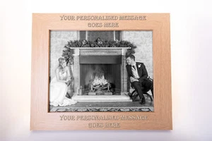 Personalisierter Holz Bilderrahmen Valentinstag Geburtstag Hochzeit Geschenk 10x8 - Bild 1 von 3