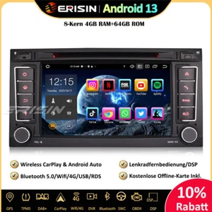 64GB DAB+Android 13 Autoradio GPS Navi SWC CD CarPlay Für VW T5 Multivan Touareg - Bild 1 von 21