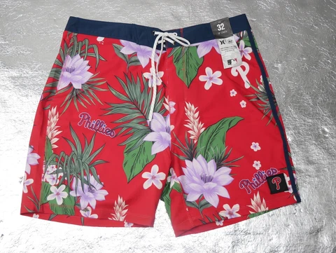 Philadelphia Phillies Hurley ‘47 Phantom MLB Swim Shorts Men’s Size 32 Cover