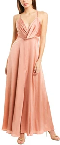 Fame & Partners WARM BLUSH Primavera Draped Split Gown, US 8 - Picture 1 of 3