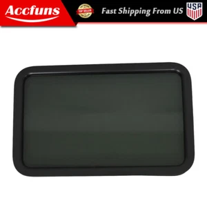 RV Entry Entrance Door Window Black Trailer Camper Motorhome with Tinted Glass - Picture 1 of 10