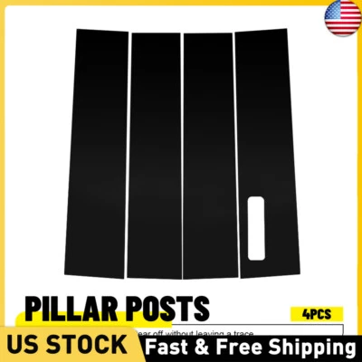 Tira de postes de pilar central de ventana negra para Ford F150 2015-2020 4 piezas Foto 1 de 4