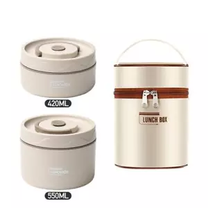 Ciotola Contenitore Alimenti Isolato Portatile Plastica Antiperdite Multicolore Rotonda - Foto 1 di 26