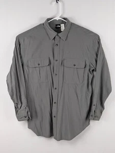 The North Face Shirt Mens Large Gray Long Sleeve Collar Button Up Outdoor Hiking - Picture 1 of 10