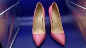 Women's 14cm Hot Pink Wedge Heel Pumps - Picture 1 of 2