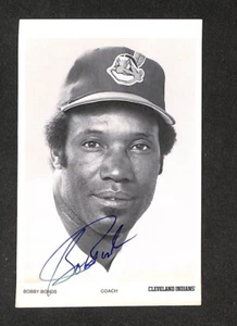 BOBBY BONDS, CLEVELAND INDIANS TEAM ISSED PHOTO , AUTOGRAPHED, BECKETT CERTIFIED - Picture 1 of 2