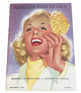 Programa de fútbol universitario de colección Universidad de Santa Clara vs Arizona 9 de noviembre 1946 - Imagen 1 de 4