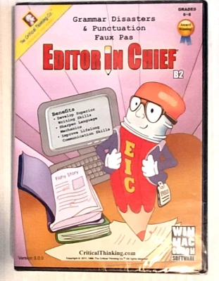 Editor In Chief Grammar Disasters & Punctuation Faux Pas Grades 6-8 CD-ROM - Image 1 of 2