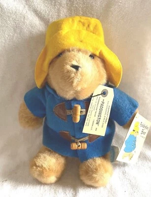 VINTAGE PLUSH PADDINGTON BEAR EDEN YELLOW HAT TAGS 10 INCHES (1)  - Image 1 of 2