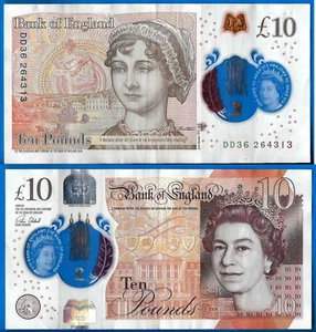 United Kingdom 10 Pounds 2017 Serie DD UK Great Britain Sign Cleland Free Shp - Picture 1 of 3