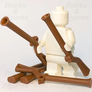 LEGO® Pirates Reddish Brown Flintlock Musket Gun Minifigure Weapon Part 2561 x 5 - Picture 1 of 2