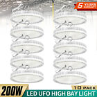10 Pack 200W Ufo Led High Bay Light Dimmable Factory Warehouse Shop Lights 5000K