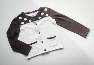 GYMBOREE Girl Girls Posh and Playful Polka Dot Sweater Black White Sz 5! - Picture 1 of 2