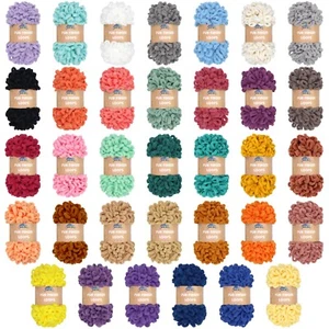 Hilo divertido JubileeYarn para dedos - Poliéster jumbo - Colores lisos - Imagen 1 de 41