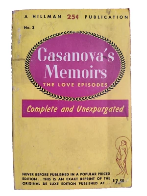 Casanova's Memoirs the Love Episodes ed. Винтажная книга в мягкой обложке Joseph Monet 1948 - Изображение 1 из 4
