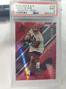 Jason Peters 2004 Leaf Rookies & Stars PSA 9 LONGEVITY ruby HOF 1 of 1 in psa - Bild 1 von 4