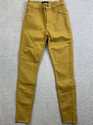 Denim italiano Black Orchid para mujer talla 25 dorado 24 x 28 dobladillo crudo Foto 1 de 4