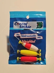Paquete de 3 flotadores bobber de pesca con peso de 2" espuma a presión flotador aparejos comal - Imagen 1 de 3