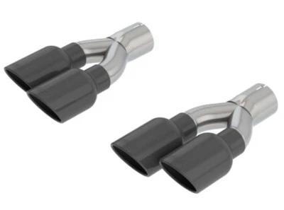 Kit de puntas Borla cromadas negras de 3" para Jeep Grand Cherokee TrackHawk con escape Borla Foto 1 de 2