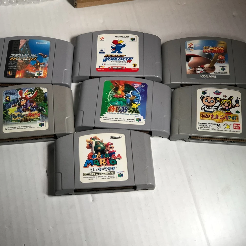 Authentic Japanese Mario/Pokemon N64 Game Bundle Lot (8 Games)  Nintendo 64 - Image 1 of 1