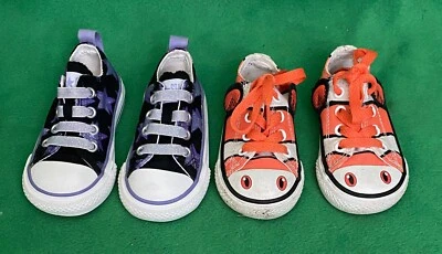 Zapatos infantiles Converse Allstar Finding Nemo y púrpura talla 4. Foto 1 de 4