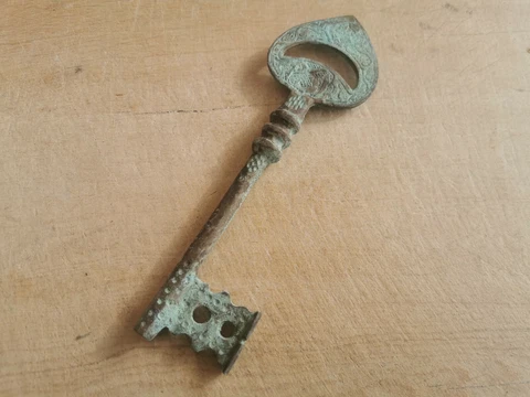 Old Design Door Key, Vintage Forged Key,Ottoman Rustic Key,Wood Door Keys 6x22cm Cover