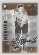 2004-05 ITG Heroes and Prospects Auto Phil Esposito #A-PE Auto HOF