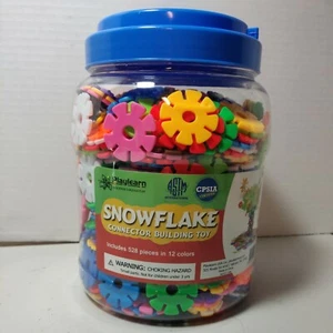 Snowflake Connector Building Blocks Blocks Educational 12 Colors w/Box - Picture 1 of 7