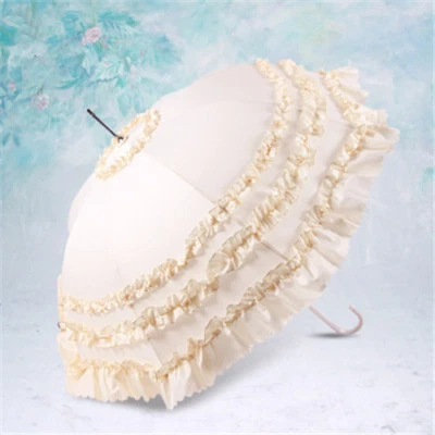 Lolita Creativo Princesa Encaje Cosplay Paraguas Mujer Mango Largo Paraguas 2023 Foto 1 de 4