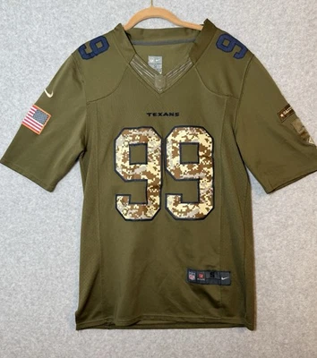 Camiseta de los Houston Texans saludo militar al servicio JJ vatios 99 cosida NFL pequeña Foto 1 de 4