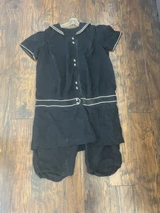 Traje de baño vintage antiguo de la época victoriana para nadar playa muy grande - Imagen 1 de 21