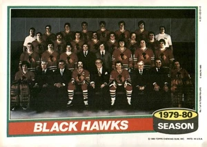 Carteles del equipo Topps 1980-81 #7 Chicago Black Hawks - Imagen 1 de 2
